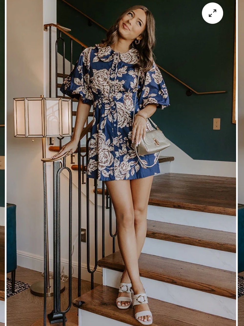 OLIVACEOUS ROSEWOOD REVERIE BUTTON DOWN MINI DRESS medium - Picture 2 of 10